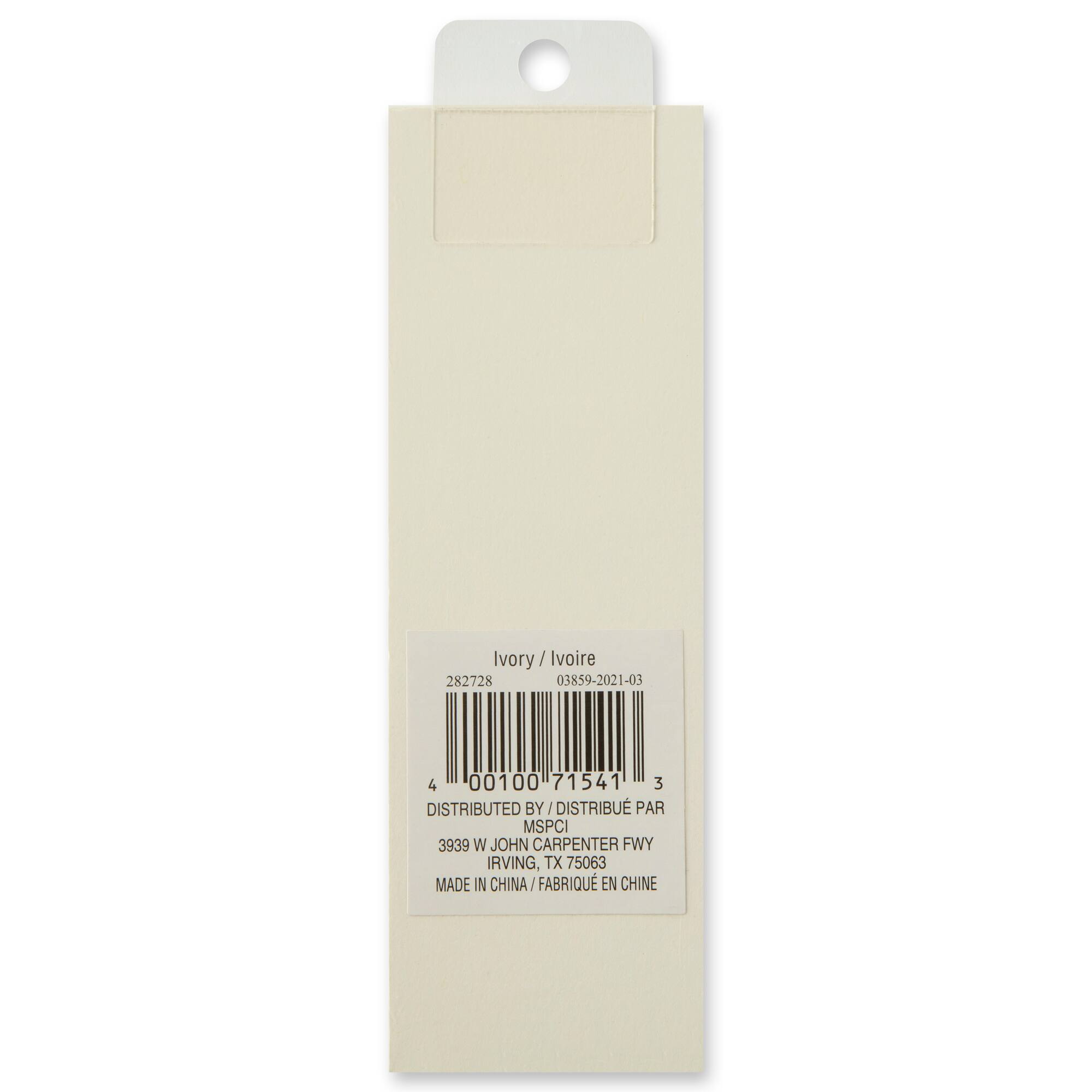 12 Packs: 50 ct. (600 total) Ivory Bookmarks by Recollections™